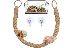 FORYNXHWIN Reptile Tank Accessories, Reptile Vines Climbing, Hermit Crab Rope Ladder, Chameleon Tank Accessories Amphibian Habitat, Snake Gecko Lizard Terrarium