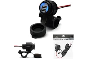 CLIFF TOP Cliff-Top 3.3 Amp Universal Motorcycle Chargeur USB - pour GPS, Sat Nav, Smart Phone, etc.