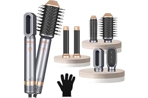 ‎UKLISS Air Styler Haarstyler 6 IN 1, Föhnbürste Haarföhn, 30 mm Lockenstab mit Luft, Geben Sie dem Haar Volumen, Glätten, Locken und Föhnen Sie Trockenes Haar (Kein Rotierender Warmluftbürste)