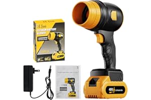 LPQKCcY Leaf Blower, Cordless Leaf Blower Portable Electric Air Blower with Battery & Charger Garden Blowers for Garden Lawn Care Leaf Snow Blowing Leaves, Car Home Cleaner