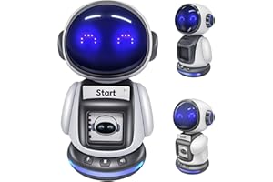 OBEST 2.4G Remote Control Robot z kartą Detekcja polecenia,Funkcja nagrywania i zmiany dźwięku,Światła ekspresji, 4-kierunkowe elastyczne sterowanie,Dzieci Wczesna Edukacja Głos Zabawki edukacyjne