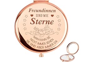 QWZIFY Freundin Geschenke Weihnachten Freundinnen Geschenkideen Adventskalender Füllung Freundschaft Kompaktspiegel Geschenk Freundin Kleinigkeit Freundinnen Geschenke Für Beste Freundinnen Sind Wie Sterne