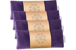 Hihealer Eye Pillow Yoga Meditation Accessories Lavender Aromatherapy Weighted Eye Mask for Sleeping, Yoga, Meditation, Self Care Relaxation for Women Mom (Purple * 4)