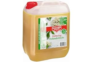 Mautner Markhof Elderflower Syrup - 5 L Gastro Bottle - Fruity Mix Syrup for Bars & Catering