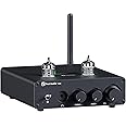 Fosi Audio T20X Bluetooth 5.0 Tube Amplifier Headphone Amp Stereo Audio Receiver 2 Channel Class D Digital Mini Hi-Fi Integrated Power Amp for Home Passive Speakers with 5654W Vacuum tubes
