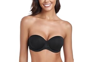 Lemorosy Damen Trägerloser BH Vollschalen Bügel Abnehmbare Träger Große Größen Multiway Minimizer BH Roter Teppich