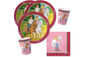 DH-Konzept 36-teiliges Party-Set - Bibi und Tina - Teller Becher Servietten für 8 Kinder