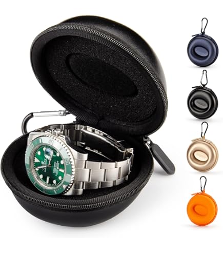 Lot De 2 Boîtes à Montres Portables Rondes étui De Voyage