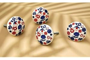 ARTISNO Lot de 10 boutons de porte en céramique faits à la main pour armoire de cuisine (Multi_108)