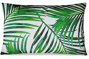 Domarex Gartenkissen Wasserdicht Botanic 40x60 cm – Terrassenkissen – Balkonkissen – Oxford-Gewebe UV-beständig – Füllung aus Silikonkugeln - bequemes Kissen - Palms