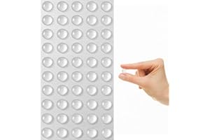 JEUFUN Silicone Door Bumpers,6x2mm Mini Buffer Furniture Pads,Rubber Feet Bumper Pads,Clear Adhesive Door Bumpers Protector Furniture Door Drawers for Furniture Glass Tables Crafts Wall Protectors (50pcs)