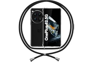 ANFAIRLACE Etui na długim pasku, przezroczyste, silikonowe etui ochronne, smycz, odporne na wstrząsy, odporne na zarysowania, przezroczyste etui z tworzywa TPU, czarne