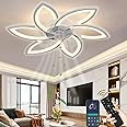Wildcat Ceiling Fans with Lights, Modern LED Dimmable Ceiling Light with Fan and Remote Control, Quiet, Creative 6 Lights Design, Ceiling Fan for Bedroom, Kitchen, Dining Room
