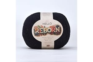 HELLO YARN Reborn Recycled Cotton - Coal - 200g DK Crochet/Knitting Yarn