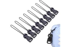 Nevoluxer Cierre Rápido Ajustable para Camera Strap (Paquete de 8), Compatible con Cámaras, Binoculares y Drones, Incluye Clips y Presillas para Accesorios