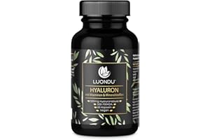 ‎LUONDU Hyaluron Kapseln hochdosiert 500mg 90 Stück (3 Monate) Hyaluronsäure mit Vitamin C, Zink, Selen, Vitamin B2 - Laborgeprüft, Vegan, hergestellt in DE - Verpackung kann variieren