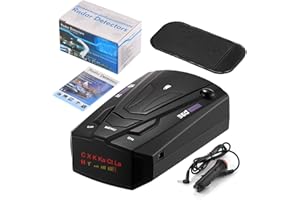 GQIWUB Mcflash Speed Camera Detector, Mcflash Radar Detector, Mcflash Speed Camera Detection with 360 Degree Protection Voice Alerts and and Speed Camera Alerts Vehicle (Black)