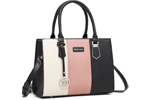 Miss Lulu Women's Handbags, Waterproof Shoulder Bag, Faux Leather Lightweight Ladies Handbag with Adjustable Strap, 4 Pockets, for Work, Travel, Gifts