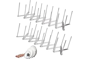 Katzinst Porta Coperchi Pentole Salvaspazio, Organizer Pentole e Padelle, Porta Pentole, Portacoperchi da Cucina, Porta Pentole Salvaspazio da Cassettone con 7 scomparti regolabili, (2 pezzi)