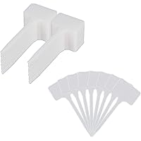 Relaxdays Pflanzenschilder 100er Set, zum Beschriften, Beet & Anzucht, HxB 14,5x5,5 cm, Kunststoff Pflanzenstecker, weiß…