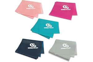 Coresteady Gomas elásticas de musculación para Hombres y Mujeres - Banda elástica - Tonifica y desarrolla Fuerza, flexibilidad y Masa Muscular - Incluye guía de Ejercicios
