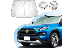 SXCY Compatible con Toyota RAV4 2019-2022 2023 Parasol para Parabrisas, RAV4 Parasol Coche Parabrisas, Tejido de Doble Capa Que Bloquea la luz, Parasol Plegable,RAV4 2022 Accesorios