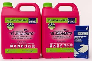 ONLISSA Desengrasante El Milagrito 5 Litros (2) + Guantes de Latex 10 unidades Sanyc