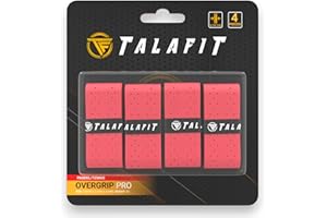 TF TALAFIT TALAFIT Pack 4 Grips Padel - SURGRIP Padel- Grip Tennis - Grips Raquette Padel - PERCAGES- Accessoires Padel - Maximum Grip