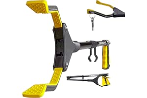 eSUPPORT Litter Pickers, 32"~81 cm Foldable Grabber Stick with Embedded Magnet,Heavy-Duty Litter Pickers for Adults, Children & Disabled, Rotating Head Rubbish Picker Grabber (1)