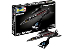 Revell Easy-Click Modellbausatz SR-71 Blackbird I Legendäres USAF-Spionageflugzeug 1:144 I Detailreich, einfacher Zusammenbau durch Stecksystem I Kein Kleben I Für Modellbau-Einsteiger ab 10