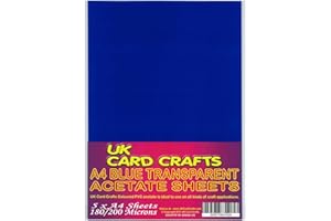 A4 Blue Acetate 200 Micron X 5 Sheets - UK Card Crafts