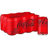 Coca-Cola Zero Azúcar - Refresco de cola sin azúcar, sin calorías - Pack 12 latas 330 ml