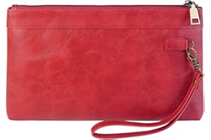 DingGuagua Pochette in Pelle PU Pochette Donna da Polso Borsello Portafogli Borsette per Lavoro Viaggio Casual Ufficio Borsa