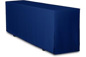 ‎TEXDEKO TexDeko® Biertischhusse Premium für Bierzeltgarnitur 220 x 50cm Blickdicht waschbar nur Tisch (Dunkelblau)