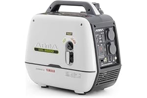 ATIMA Générateur d'énergie portable à onduleur 2100W, silencieux, avec moteur Yamaha Mz80, prises USB et 230V, idéal pour la maison, le jardin et le camping.