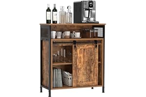 sogesfurniture Credenza da cucina, armadietto con porta scorrevole, per cucina, soggiorno, studio, stile industriale, 70 x 30 x 80 cm