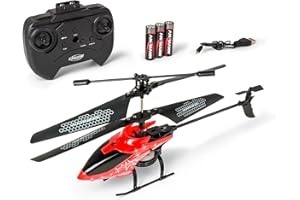 Carson 500507199 Starter Tyrann 230 IR 2CH 100% RTF Rouge - Hélicoptère, hélicoptère, pour débutants, RC Heli, Jouet télécommandé