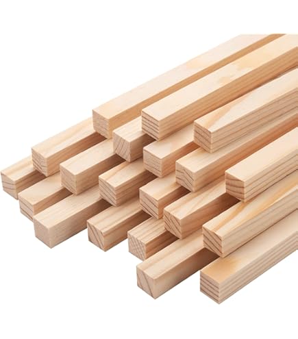 600 Bambus Holzstäbe 300x3x9 Mm – Natürliche Quadratische Bastelstäbe Für DIY, Modellbau & Deko