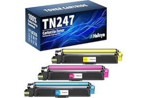 HALLOYA TN247 TN-243CMY Cartouches de Toner Compatible pour Brother TN247 TN243 TN243CMYK pour DCP-L3550CDW MFC-L3750CDW MFC-L3770CDW MFC-L3730CDN HL-L3270CDW HL-L3230CDW (Cyan Jaune Magenta, Pack de 3)