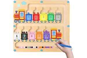 KONIJIWA Montessori zabawka dla dzieci 3-4 lata: magnetyczny labirynt, kolory i cyfry prezent dla chłopcazabawka edukacyjna przedszkolna do sortowania kolorów