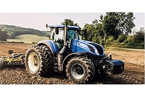 BrandMac ApS Serviette de bain en coton motif tracteur 70 x 140 cm