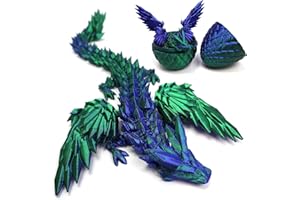 DUOCIYUAN 3D Gedrucktes Drachenei, Drachen Spielzeug Überraschungsdrache Im Ei für Geschenke Beweglicher Drachen Figuren für Easter Weihnachtstag Schreibtisch Dekoration (Pterodactyl Grün)