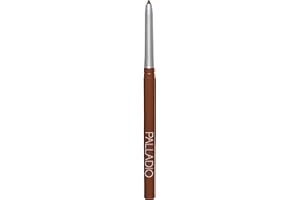 Palladio Delineador de Ojos Retráctil Resistente al Agua, Color Enriquecido Pigmentado y Lápiz de Ojos Cremoso, Fácil de Deslizar y Girar, Aplicación Duradera a Prueba de Manchas, Brownie