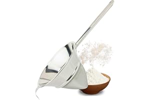 Large Professional Conical Sieve/Passing Strainer - Robust 24cm Rounded Handle, Stainless Steel Fine Mesh. Use This Bouillon/Chinois To Make Silky Smooth Soups, Jams And Stocks. By Taylors Eye Witness
