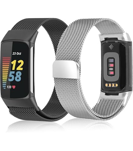 3 Cinturini Sportivi In Nylon Per Fitbit Charge 6 E Charge 5 - Morbidi, Regolabili, Traspiranti, Per Uomo E Donna (Laccio Colorato) - copertina