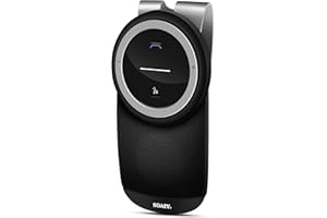 SOAIY [Versione Aggiornata] S61 Kit Bluetooth Vivavoce per Auto con Comandi Vocali e Supporto per Aletta Parasole, Bluetooth Car Phone Funziona con GPS, Musica