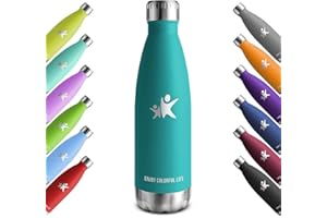 KollyKolla Gourde Inox Isotherme - 350/500/650/750ml, Bouteille d'eau Acier Inoxydable à Double Paroi Reutilisable Gourdes Sans BPA Etanche Bidon Anti Fuite pour Enfant & Adulte, Sport, Gym, école