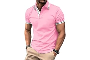 geeksport Men's Polo Shirt Short Sleeve Golf Polo Outdoor Breathable Tops for Mens Sports T-Shirt Work Tee