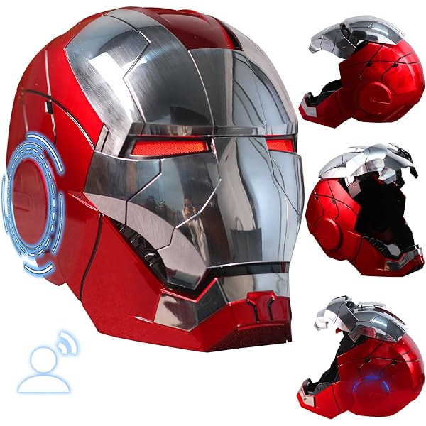 Casque Iron Man MK5 AUTOKING - Contrôle Tactile Et Vocal, Ouverture Automatique, ABS - Collection Ou Déguisement