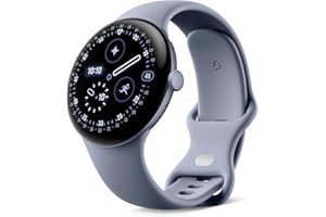 Google Pixel Watch 4 (45 mm) – Android-Smartwatch mit Gesundheits- und Fitness-Tracking und Unterstützung von Gemini – Aluminiumgehäuse in Satin Moonstone – Sportarmband in Moonstone – WLAN